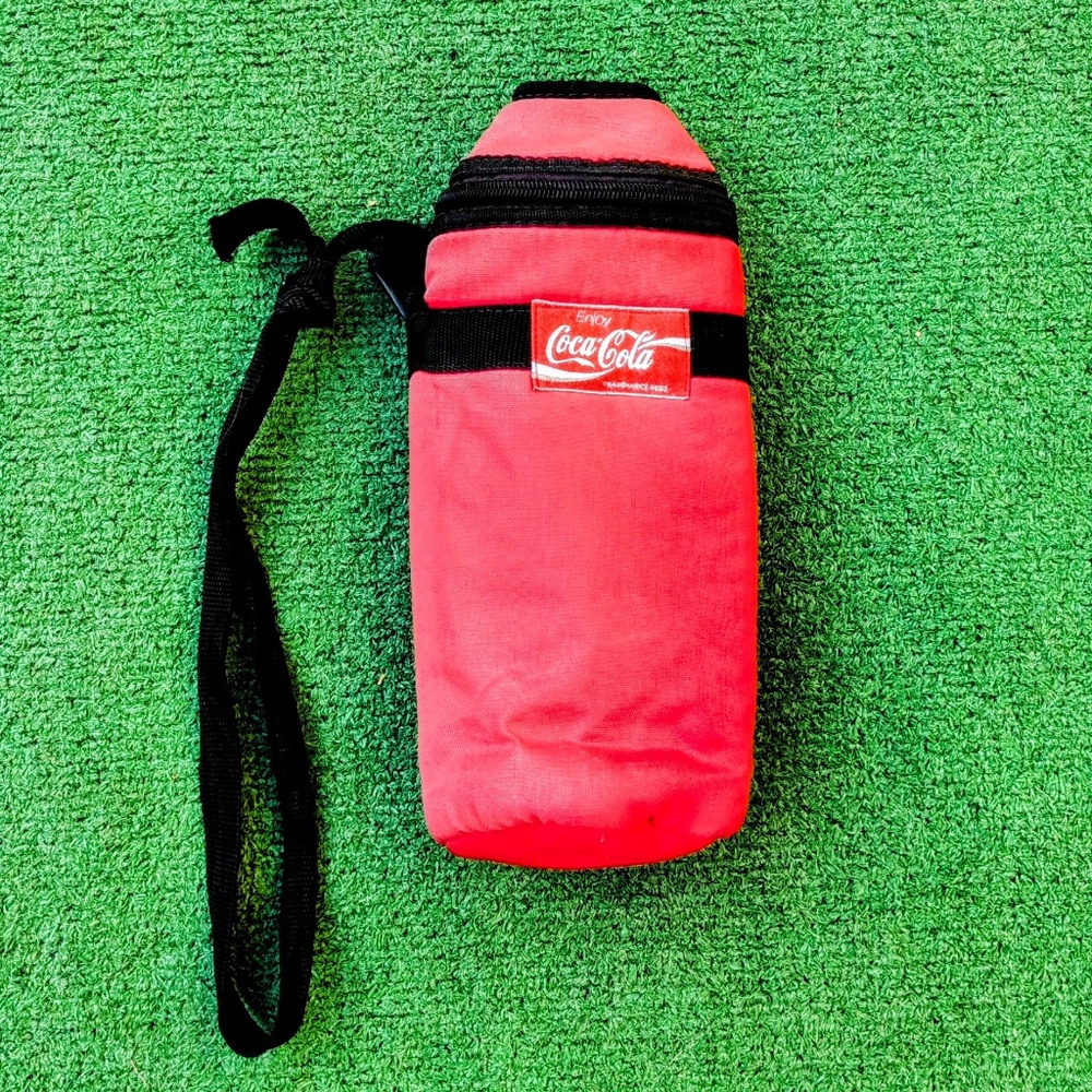 Vintage Enjoy Coca Cola 1980's Bottle Insulated Shoulder Strap Carry Bag GUC